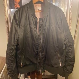 NY & Co Green Bomber Jacket